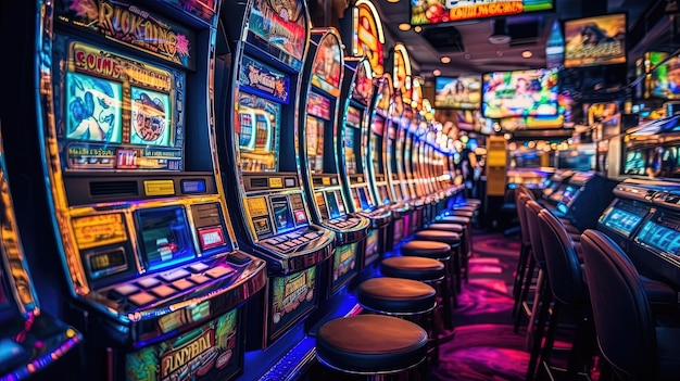 슬롯머신에서 상금을 극대화하고 잭팟을 터뜨릴 확률을 높이는 비결 AI가 생성한 효과적인 자금 관리 기술 배우기 | 프리미엄 사진